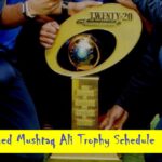 Syed Mushtaq Ali Trophy Schedule
