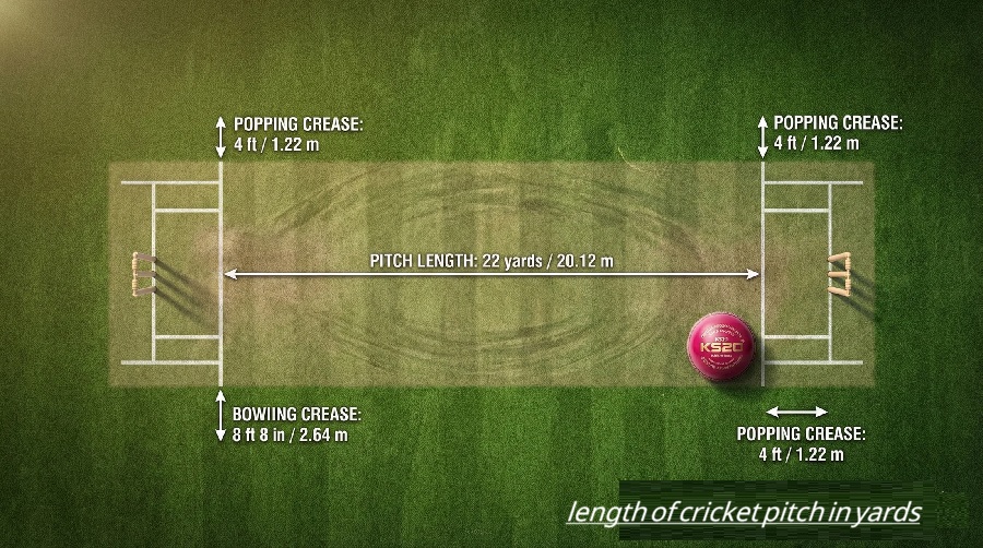 length of cricket pitch in yards